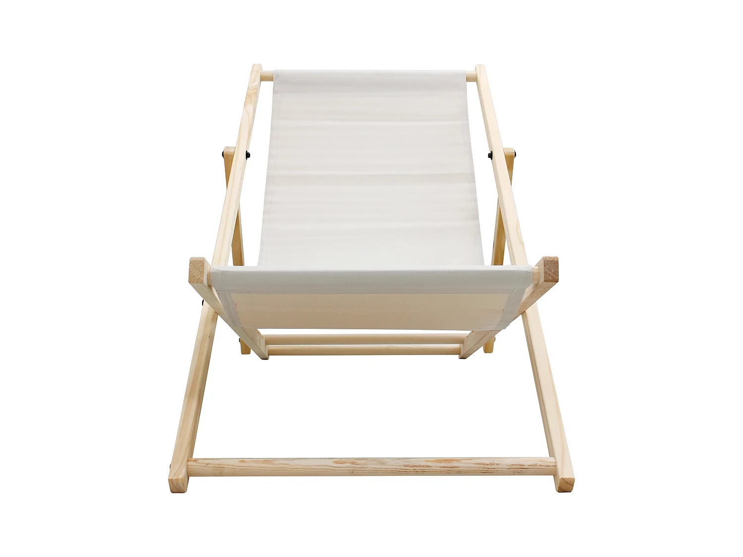 Chaise longue de jardin pliable beige en bois chilienne 3 positions de couchage  jusqu'à 120 kg usage intérieur et extérieur balcon terrasse patio