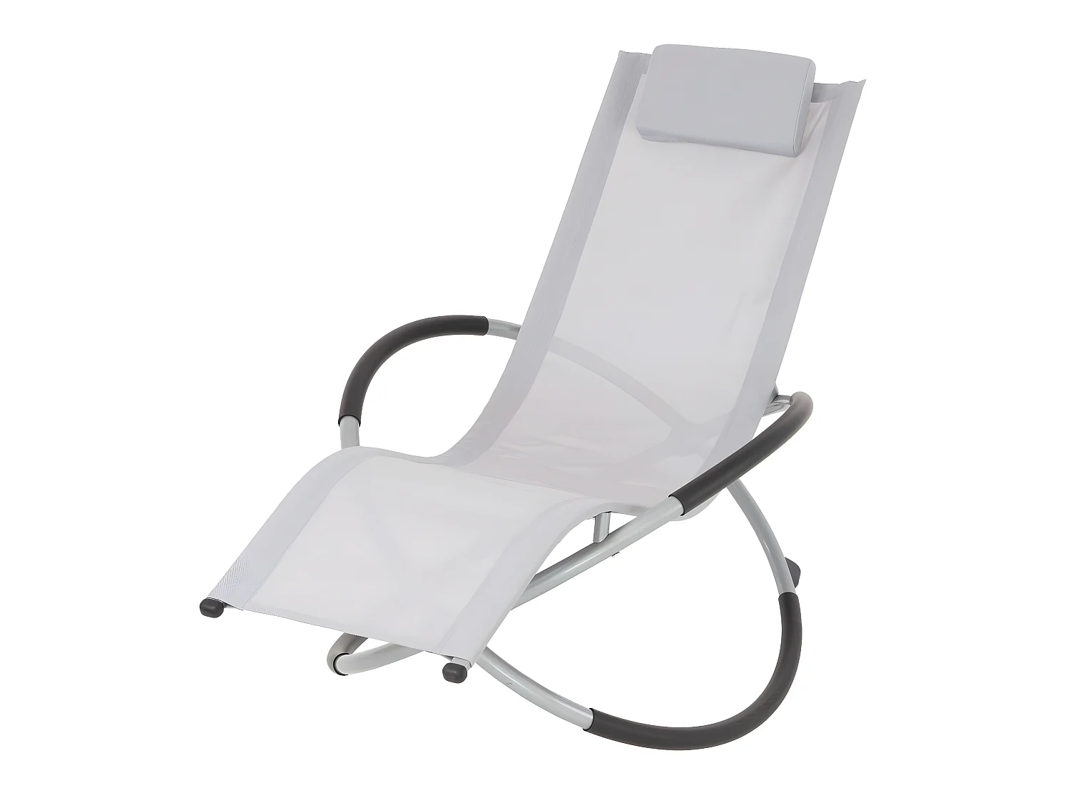 Sedia sdraio pieghevole geometrica per esterni grigio chiaro ECD Germany