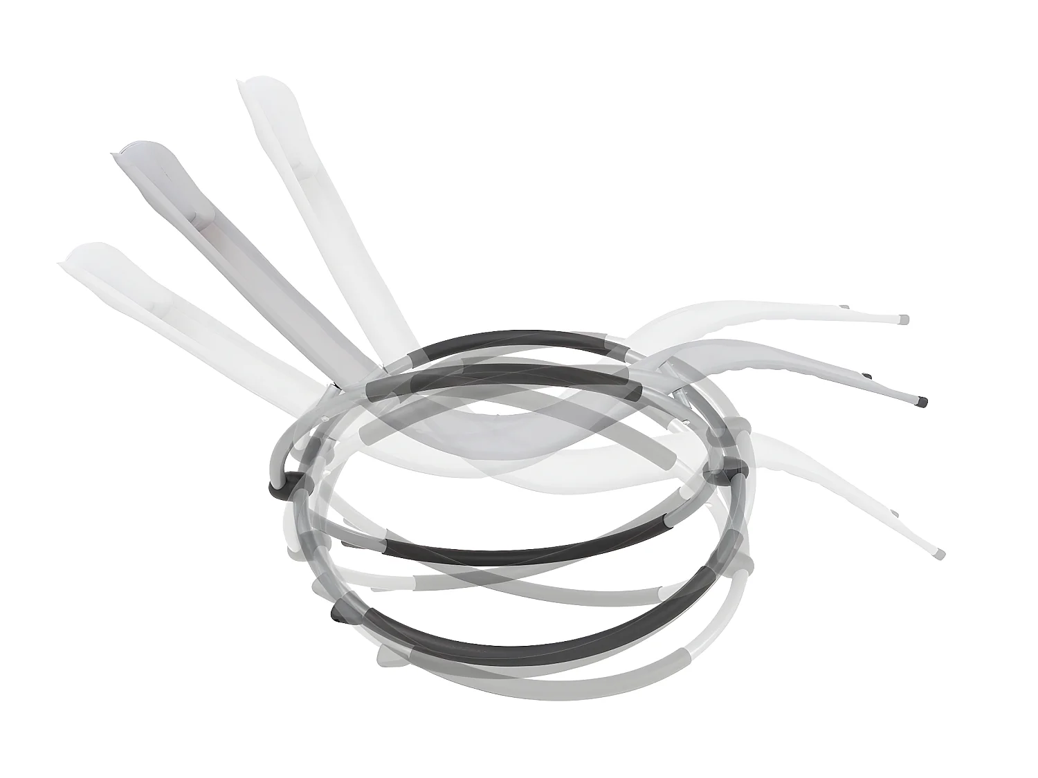 Sedia sdraio pieghevole geometrica per esterni grigio chiaro ECD Germany