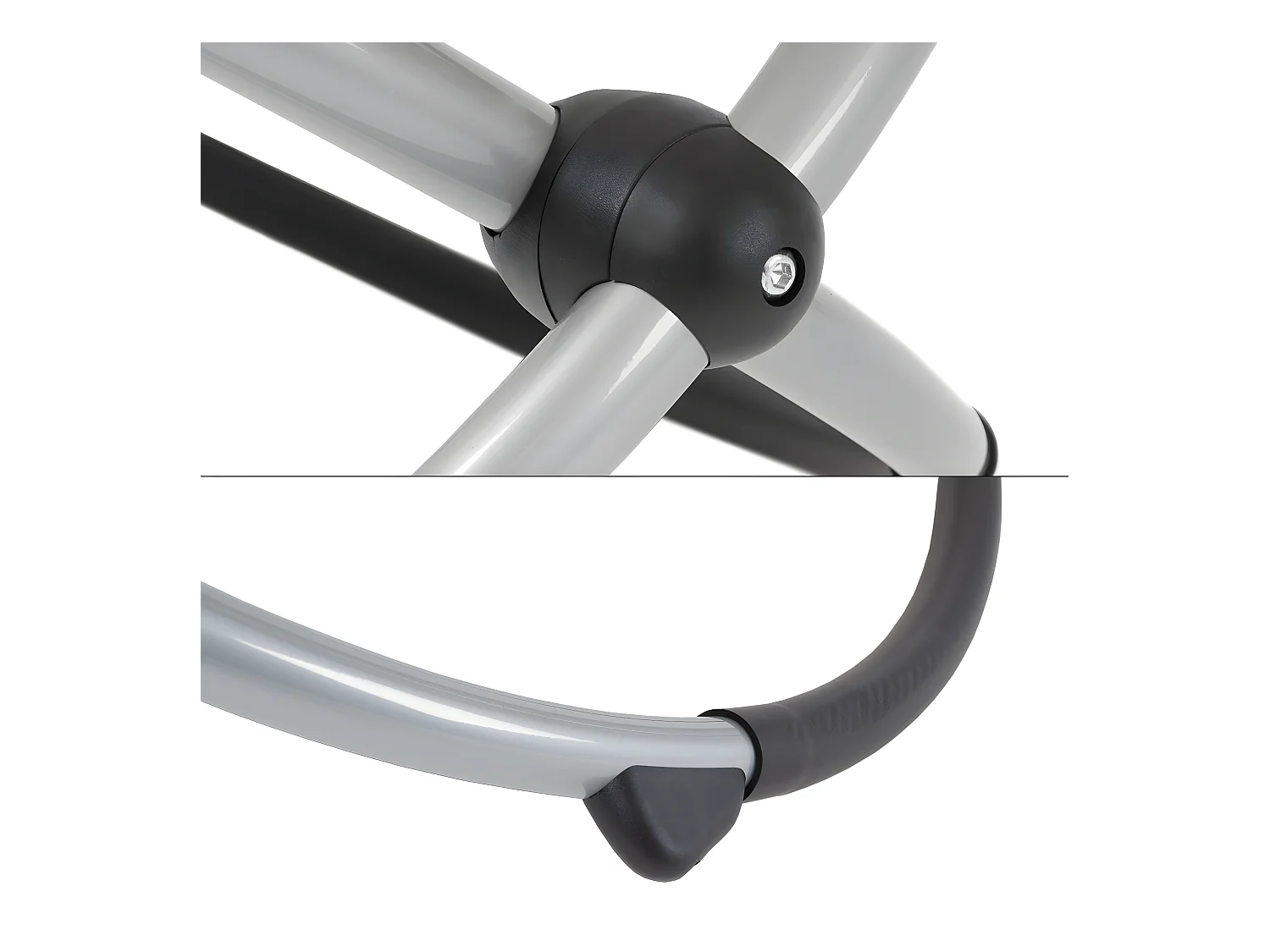 Sedia sdraio pieghevole geometrica per esterni grigio chiaro ECD Germany