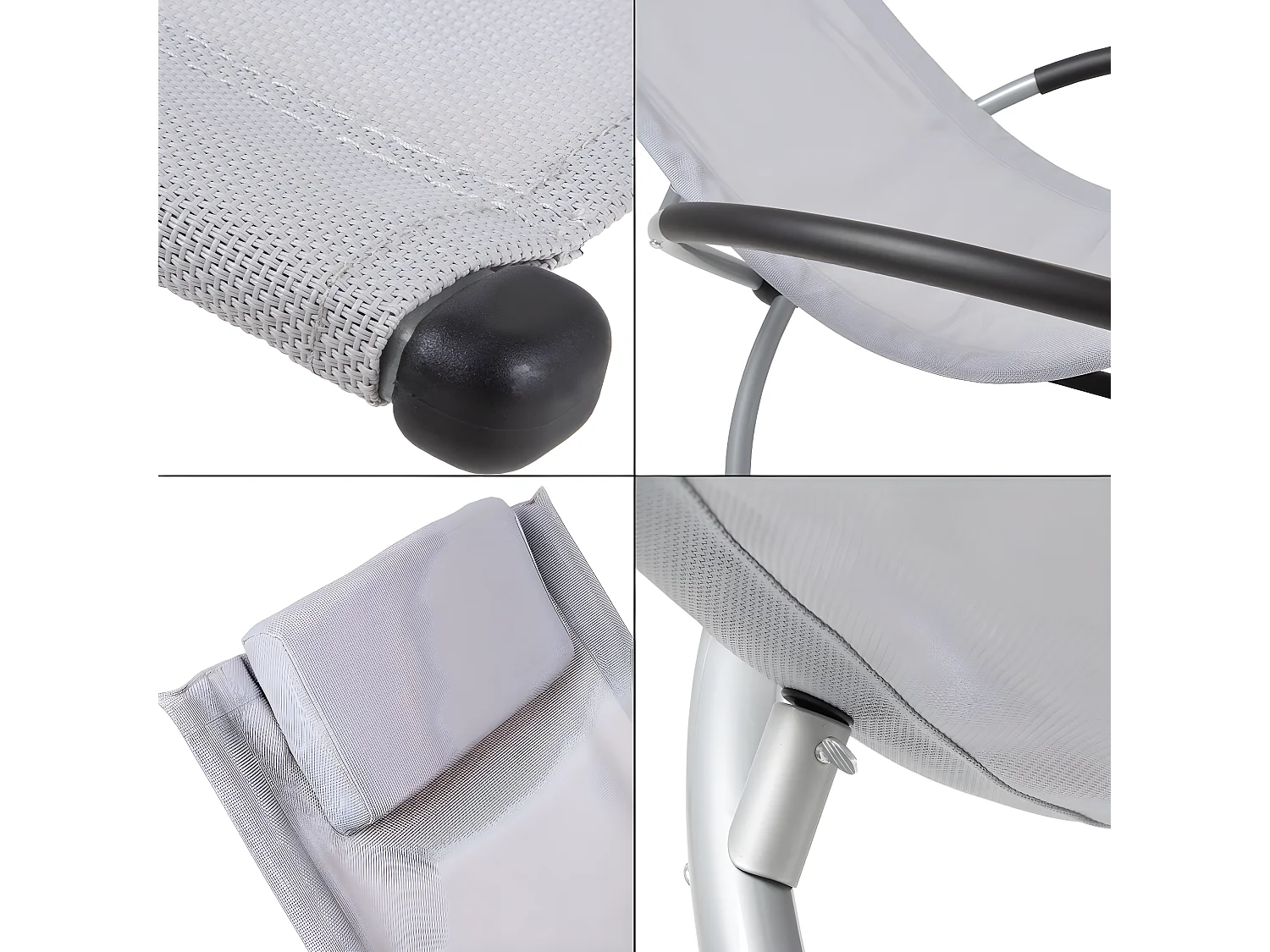 Chaise longue géométrique jardin extérieur pliable chaise relaxation ECD Germany