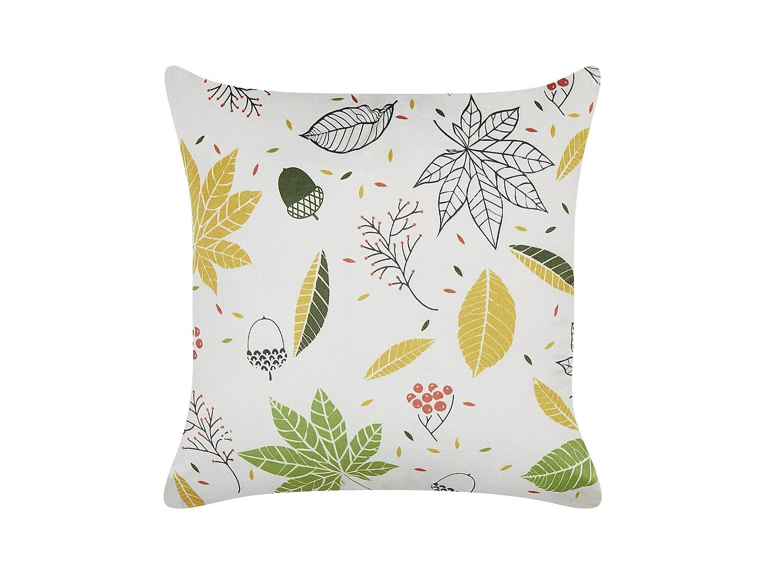 Set van 2 decoratieve kussens MULLEIN Fluweel 45 x 45 cm Multicolor Bladpatroon