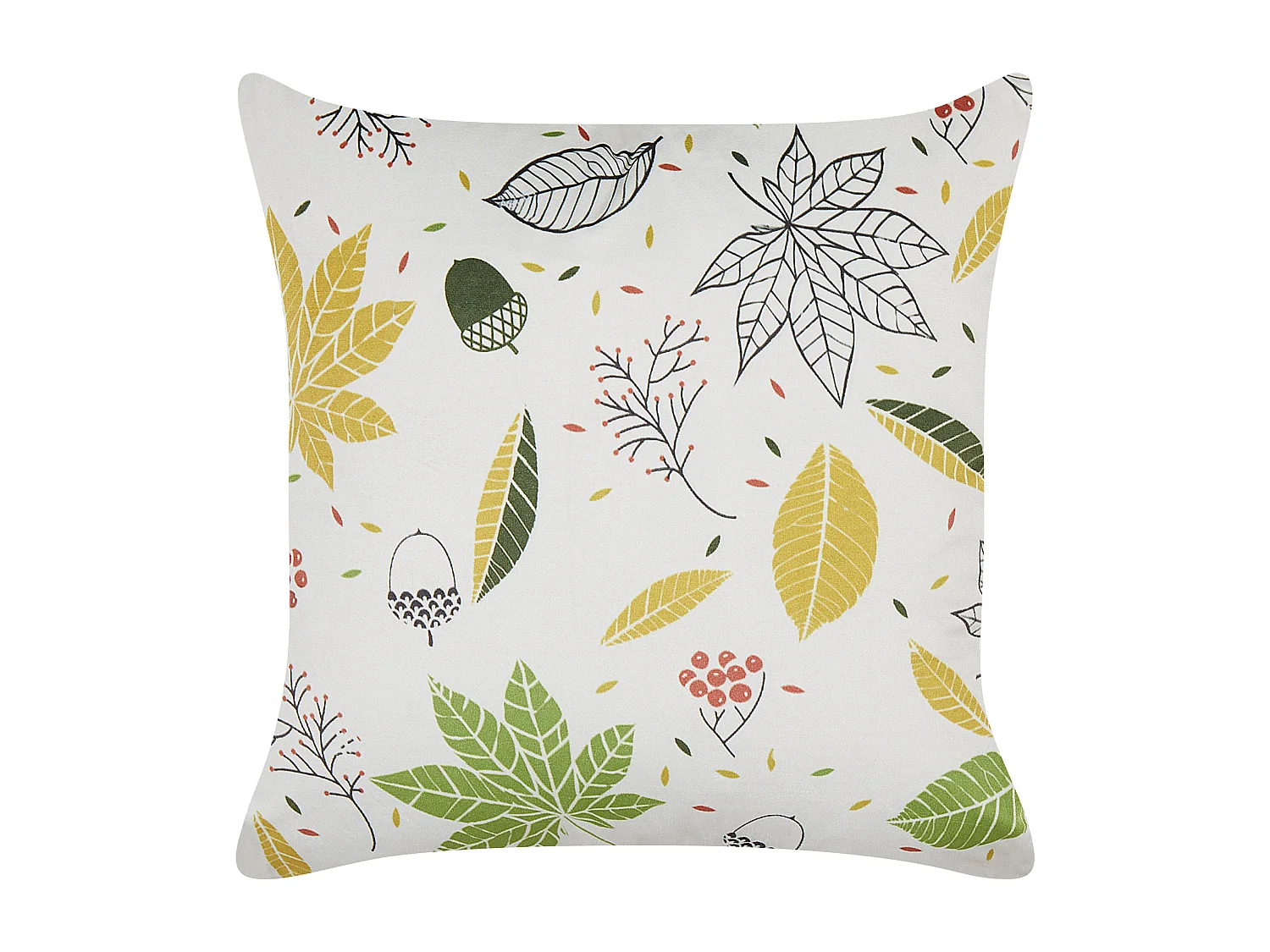 Conjunto de 2 almofadas decorativas MULLEIN Veludo 45 x 45 cm Multicolor Padrão de plantas