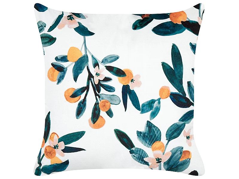 Cuscino decorativo KNAUTIA Velluto 45 x 45 cm Multicolore Trama di piante