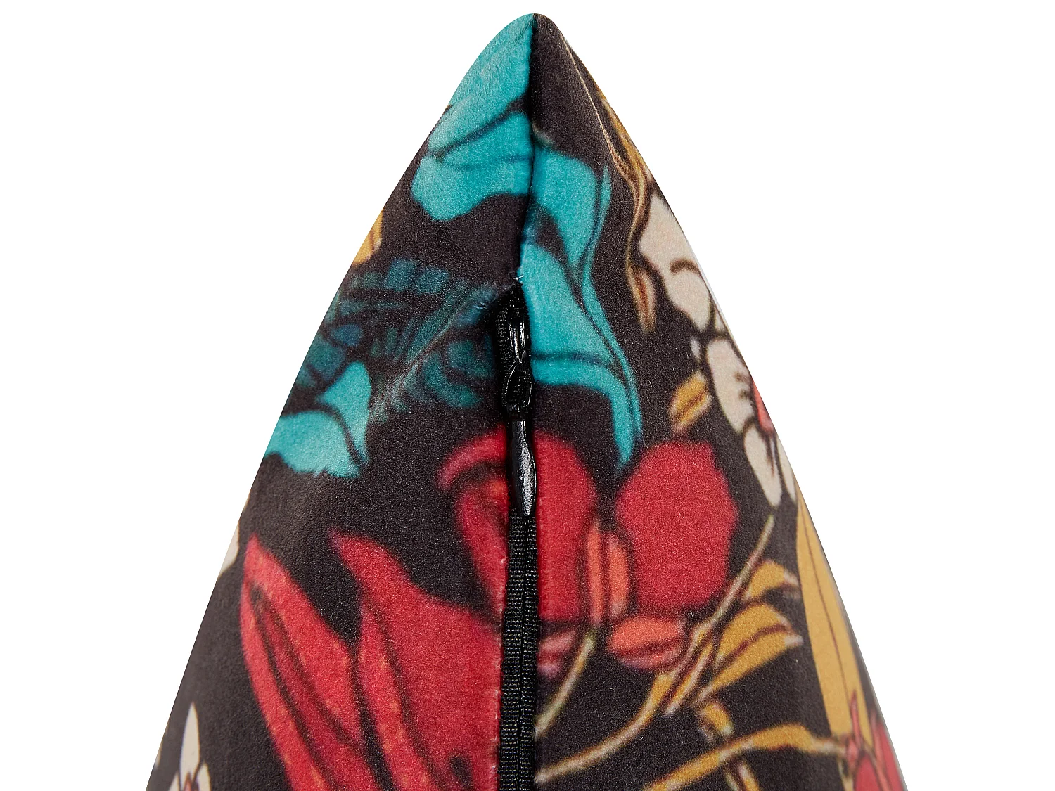 Dekokissen PROTEA Samtstoff 45 x 45 cm Bunt Blumenmuster