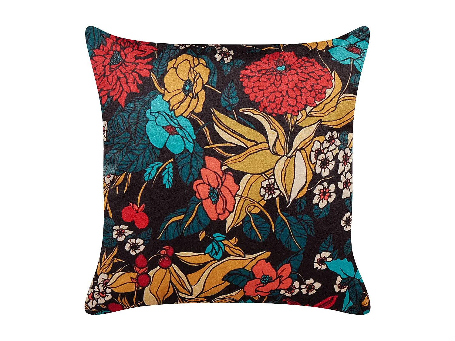 Sierkussen PROTEA Fluweel 45 x 45 cm Multicolor Bloempatroon