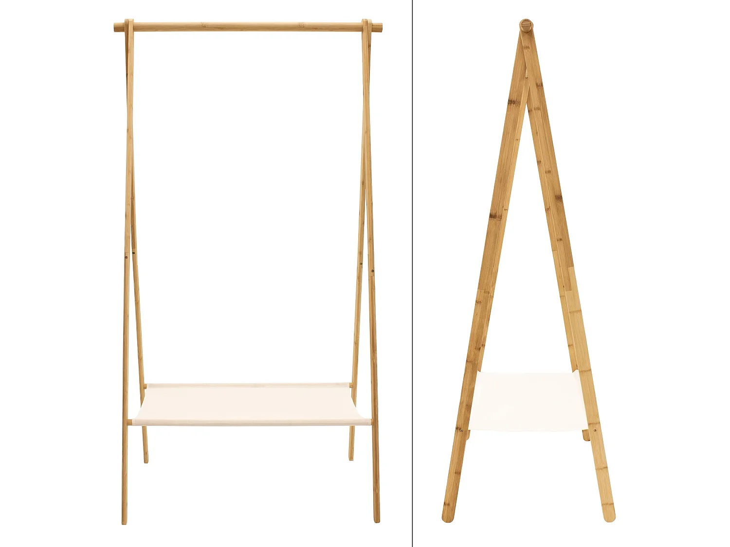 Portemanteau avec étagère en bambou 156 cm ECD Germany