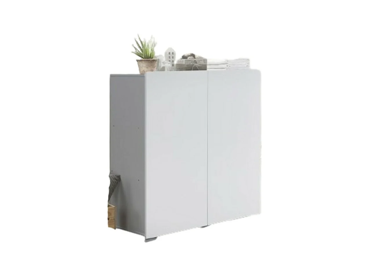 Doppeltüriger Schrank TINY – 100x120 cm – Farbe Weiß – Modernes Design