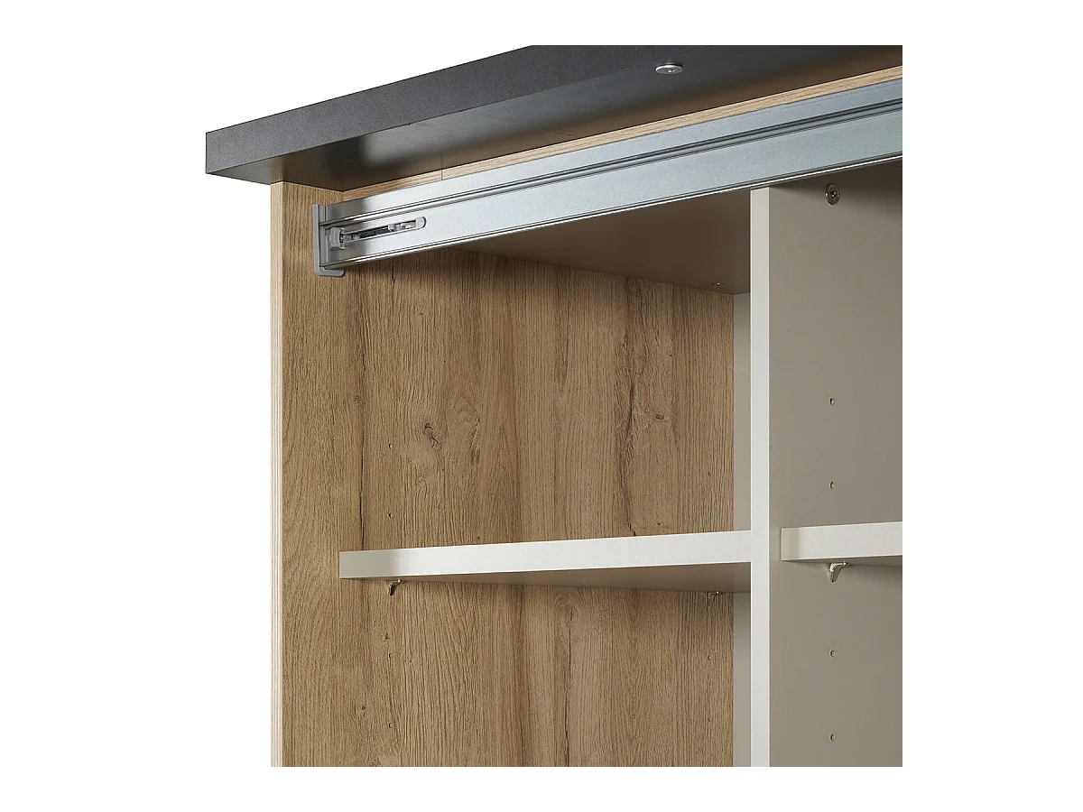 SIWA - Armoire 2 Portes Coulissantes 217cm avec Leds