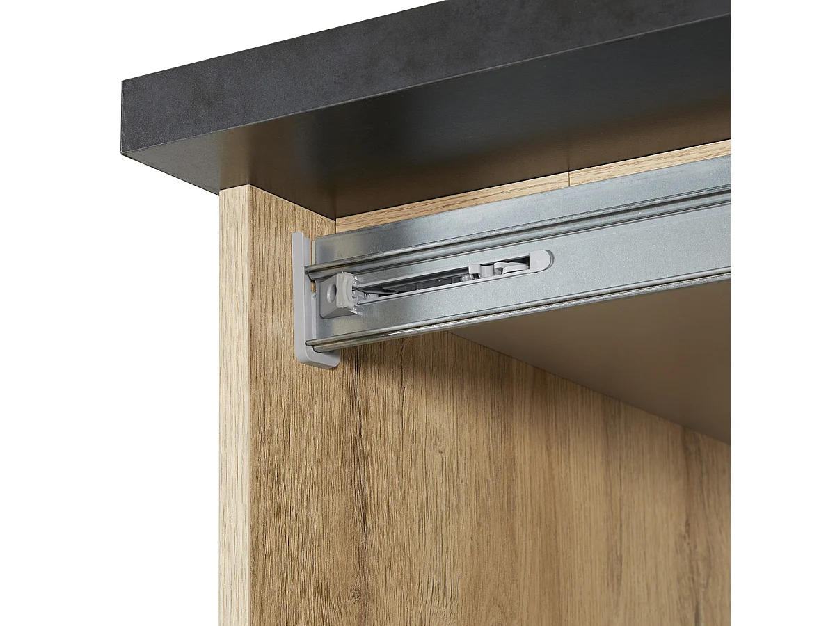 SIWA - Armoire 2 Portes Coulissantes 217cm avec Leds