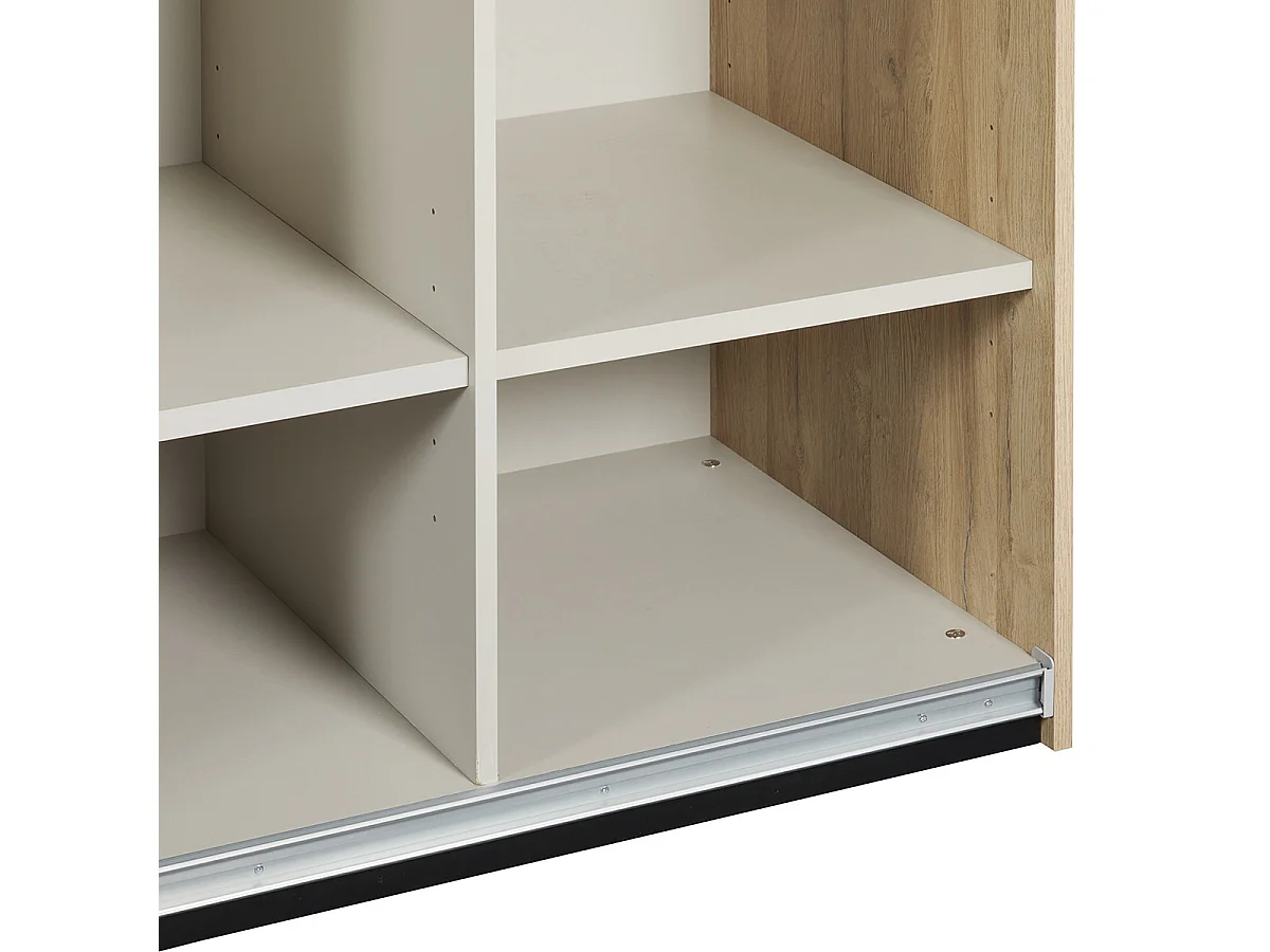 SIWA - Armoire 2 Portes Coulissantes 217cm avec Leds