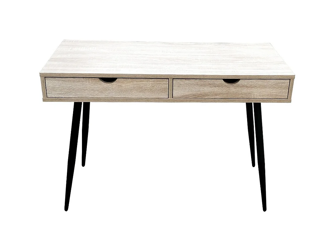 Escritório CALIFORNIA estilo escandinavo com 2 gavetas cor de madeira