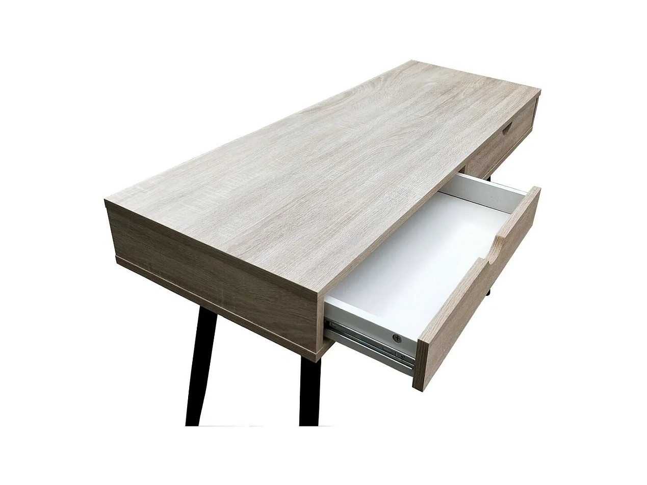 Escritório CALIFORNIA estilo escandinavo com 2 gavetas cor de madeira