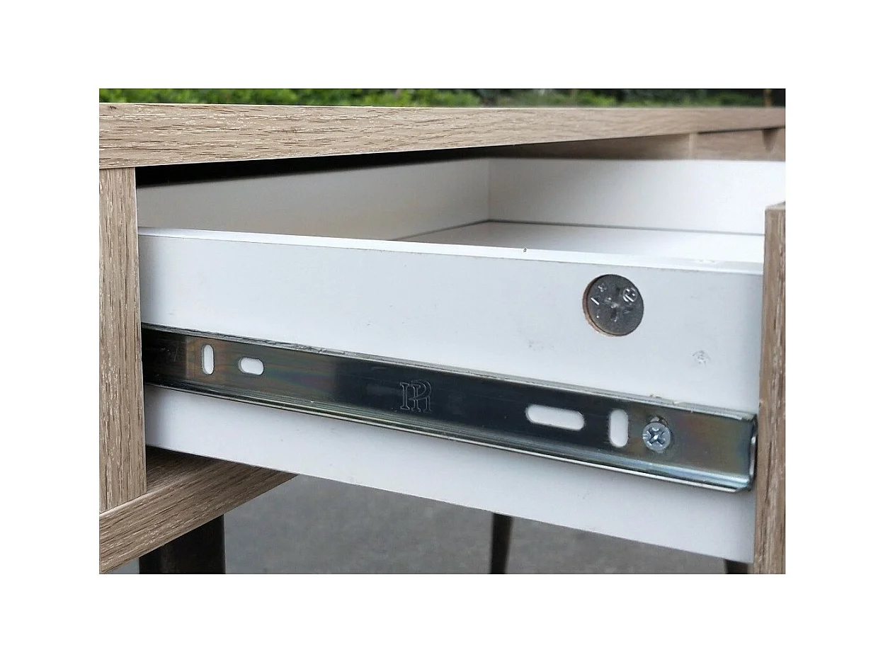 Escritório CALIFORNIA estilo escandinavo com 2 gavetas cor de madeira