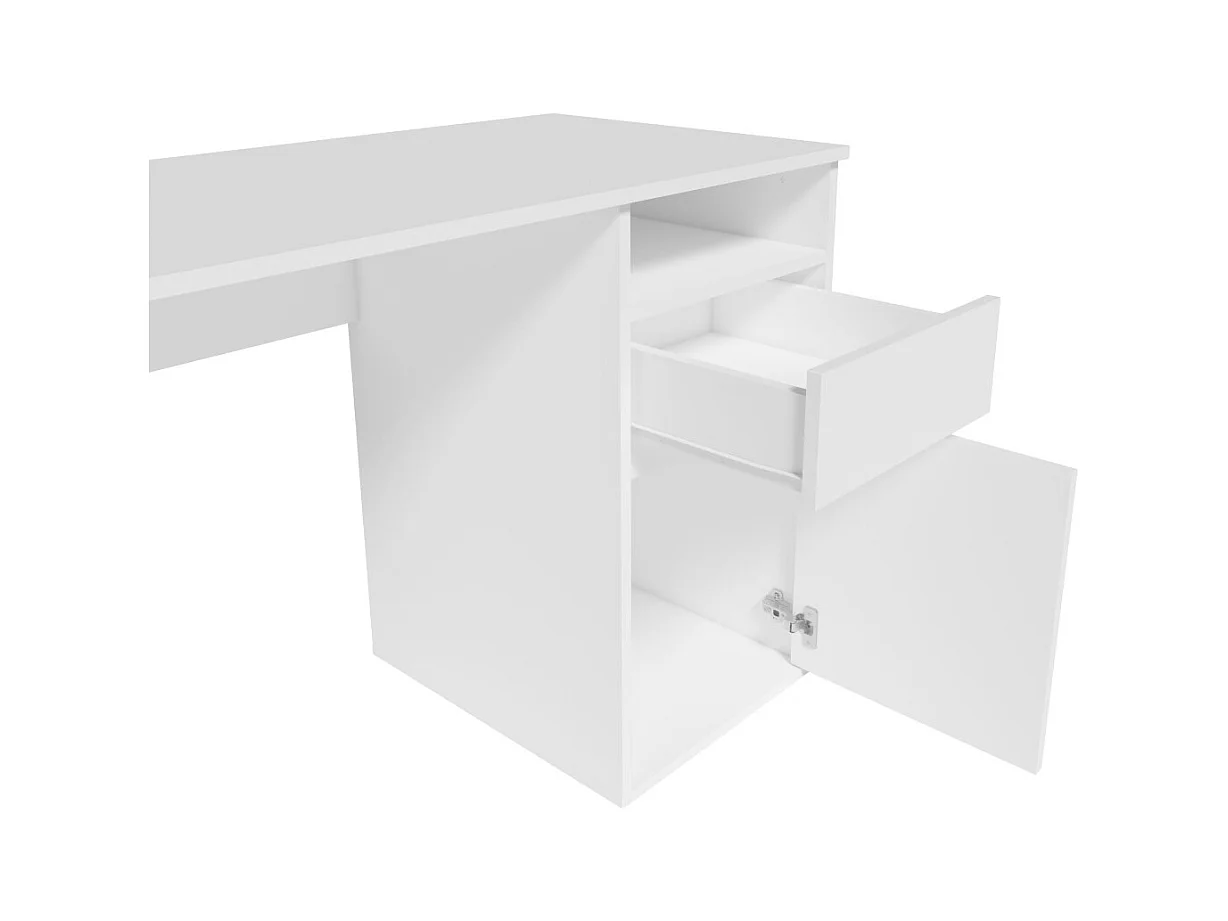 Escritório contemporâneo BILOU na cor branca.