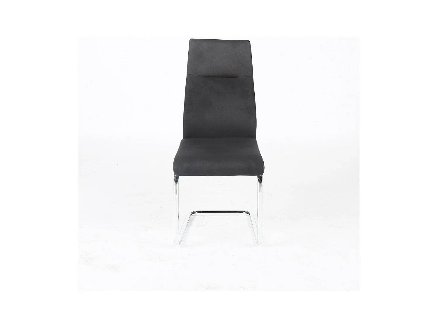 Chaise OLIVIER design en métal et tissu coloris noir - Lot de 4