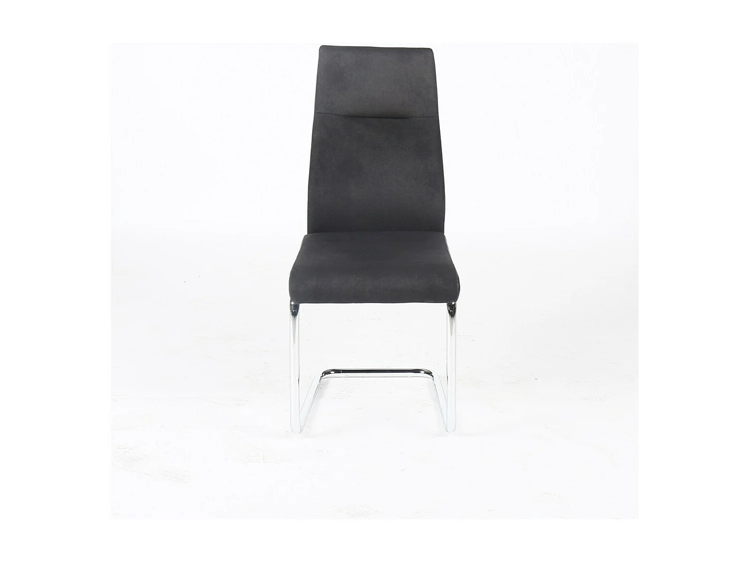 Chaise OLIVIER design en métal et tissu coloris noir - Lot de 4