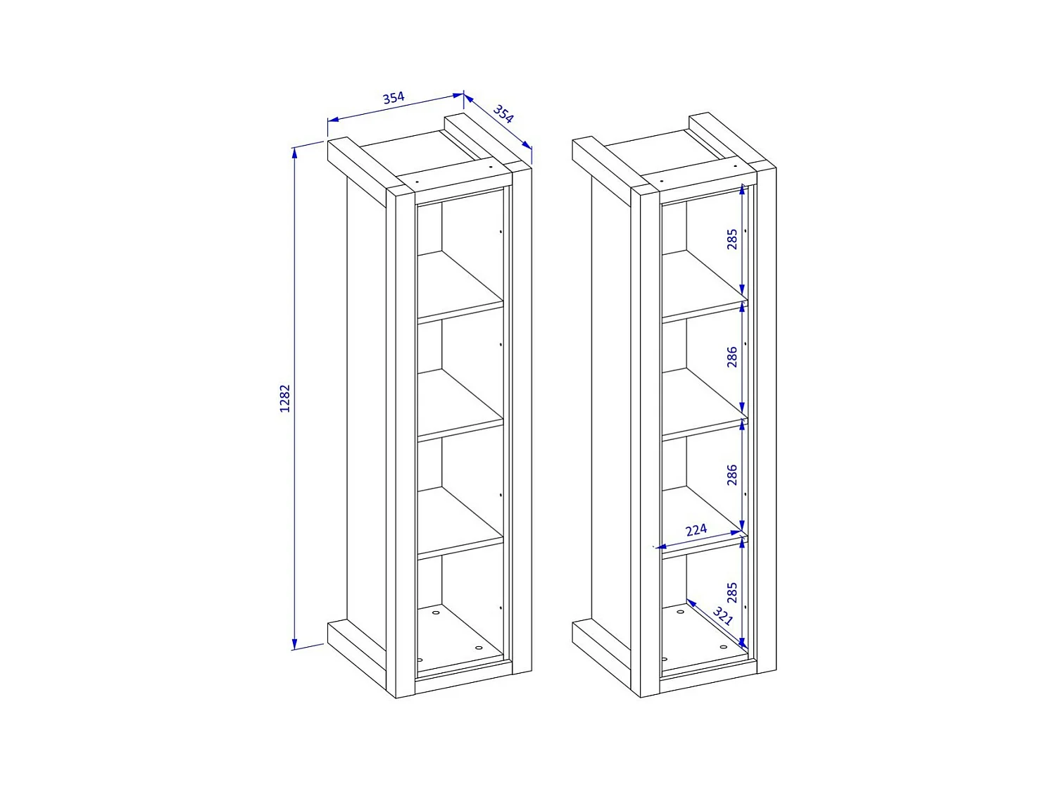 Biblioteca suspensa ou para colocar coleção BOWIE. Cor carvalho e preto.
