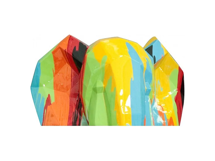 Statue murale tête d'éléphant géométrique H42 cm - ELMER DRIPS
