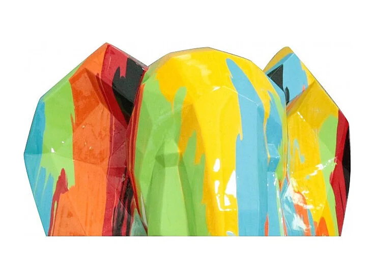 Statue murale tête d'éléphant géométrique H42 cm - ELMER DRIPS