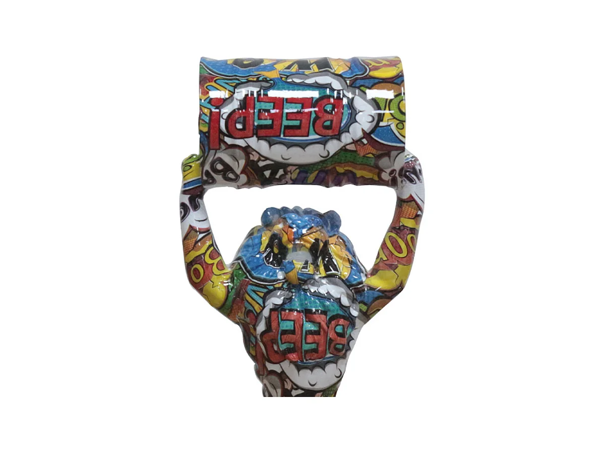 Statue lion debout avec baril motifs cartoon H32 cm - CARTOON