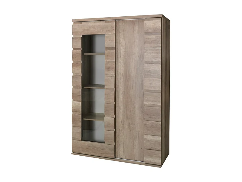 Vitrine aparador ROMI com 2 portas de correr na cor dab canyon. Móvel design ideal para a sua sala de jantar.