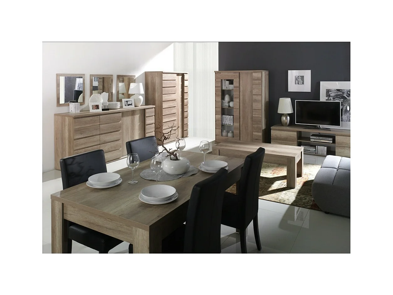 Schiebetürenschrank ROMI mit Glastür - Farbe Dab Canyon - 120 x 180 x 55 cm