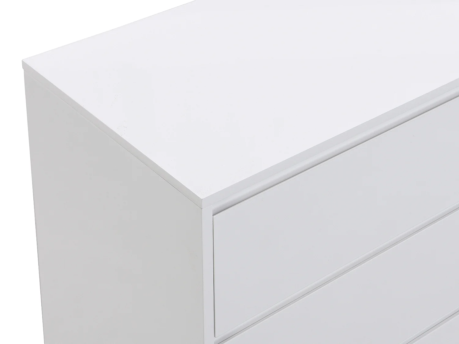 Ladekast met 6 lades - Mdf en metaal - Wit gelakt en goudkleurig - KORASA - van Pascal Morabito