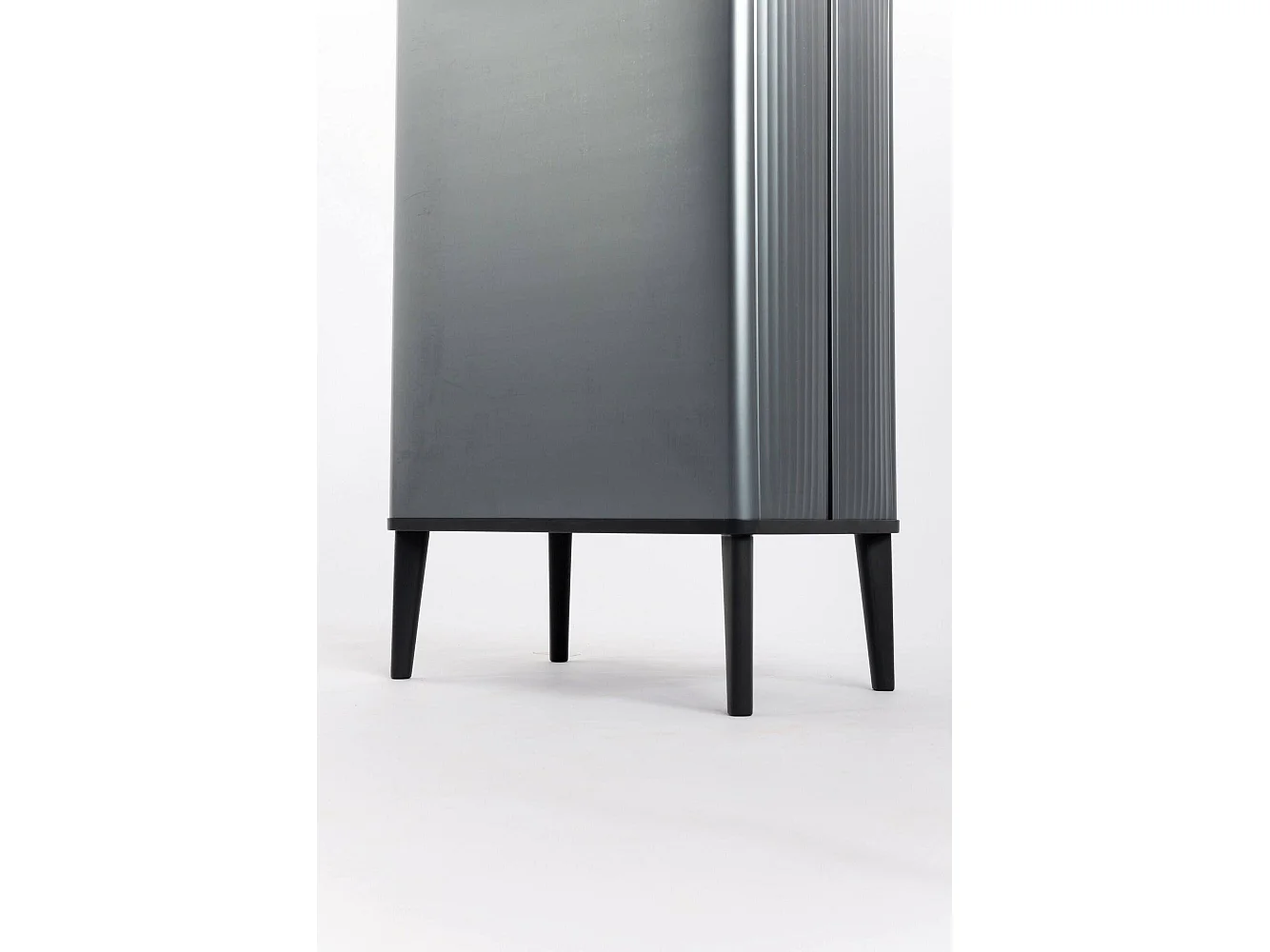 Tofino vuilnisbak, inhoud 54 l, 44x27x69h cm donkergrijs, afvalcontainer, prullenbak, donkere kleurstructuur