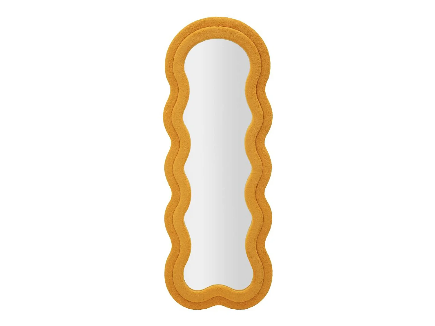 Miroir Bottarone, Structure en Bois Noble, 4x160h cm Jaune Ocre