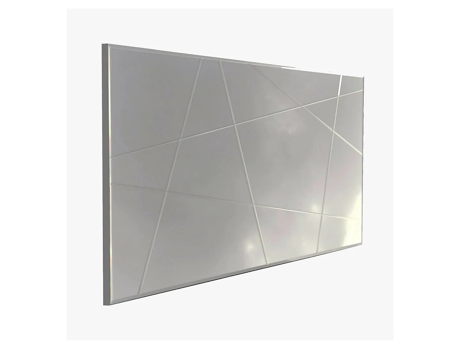Miroir Thalatte, Structure en bois mélaminé, 2.2x62h cm Argent