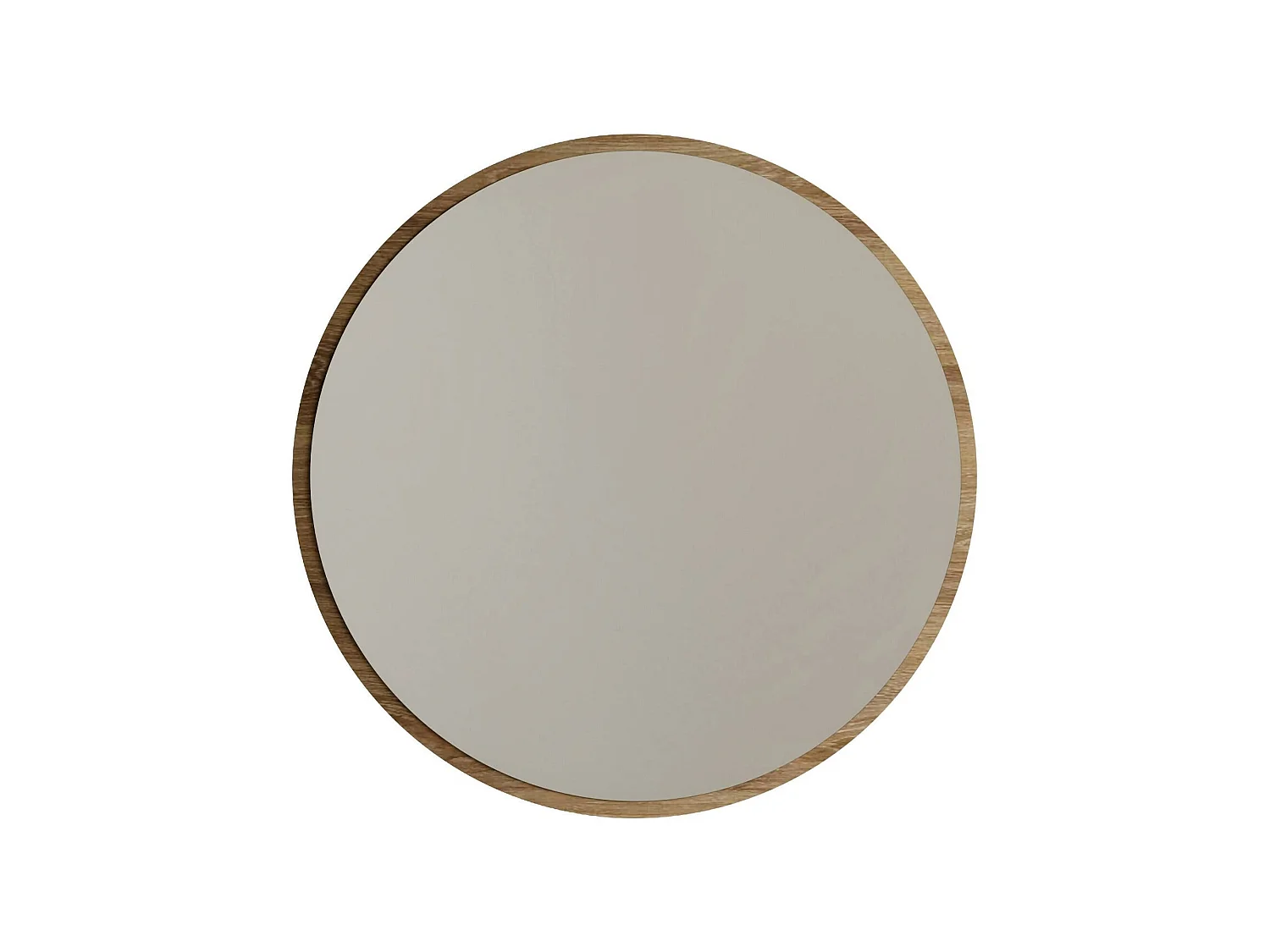 Miroir Spongano, Forme Ronde, 2.2x60h cm Noyer Marron