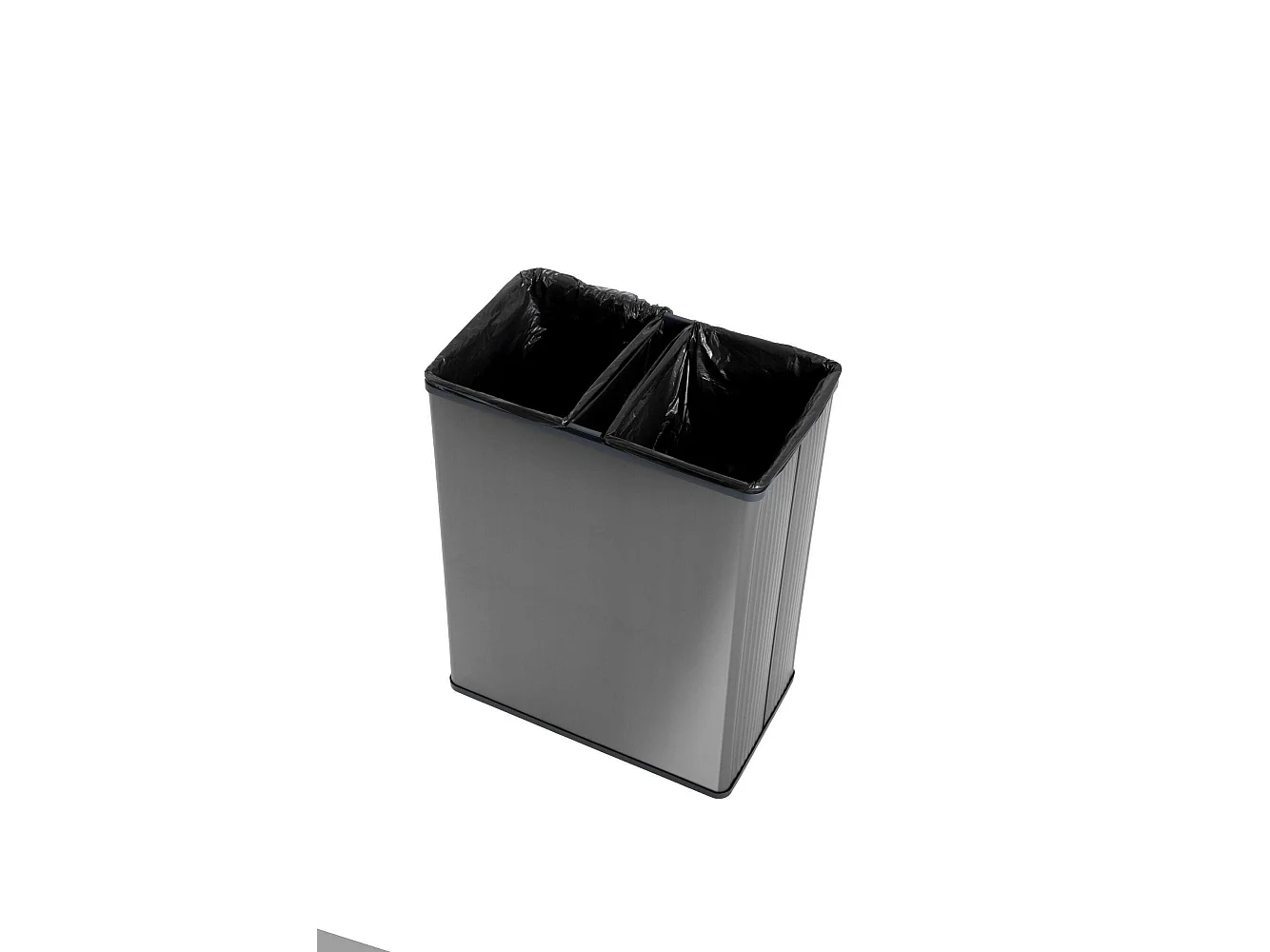 Poubelle Longueuil, Capacité 54 L, 27x44x69h cm Gris Foncé