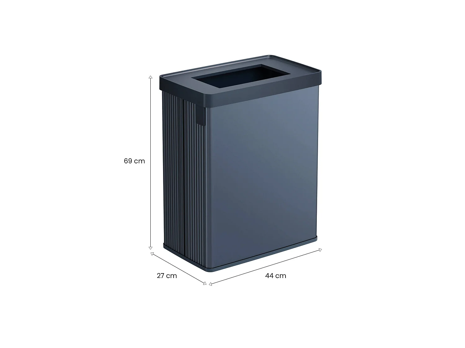Pattumiera Longueuil, Capacità 54 lt, 27x44x69h cm blu