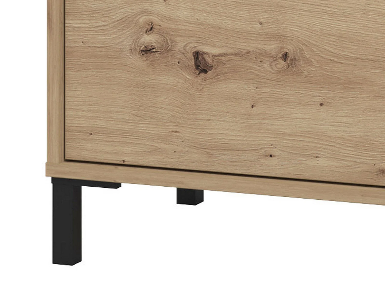 Flurmöbel Pollenza, eine Schublade, 55x40x110h cm Braun Eiche Astknoten, 2 Ablagen, eine Tür
