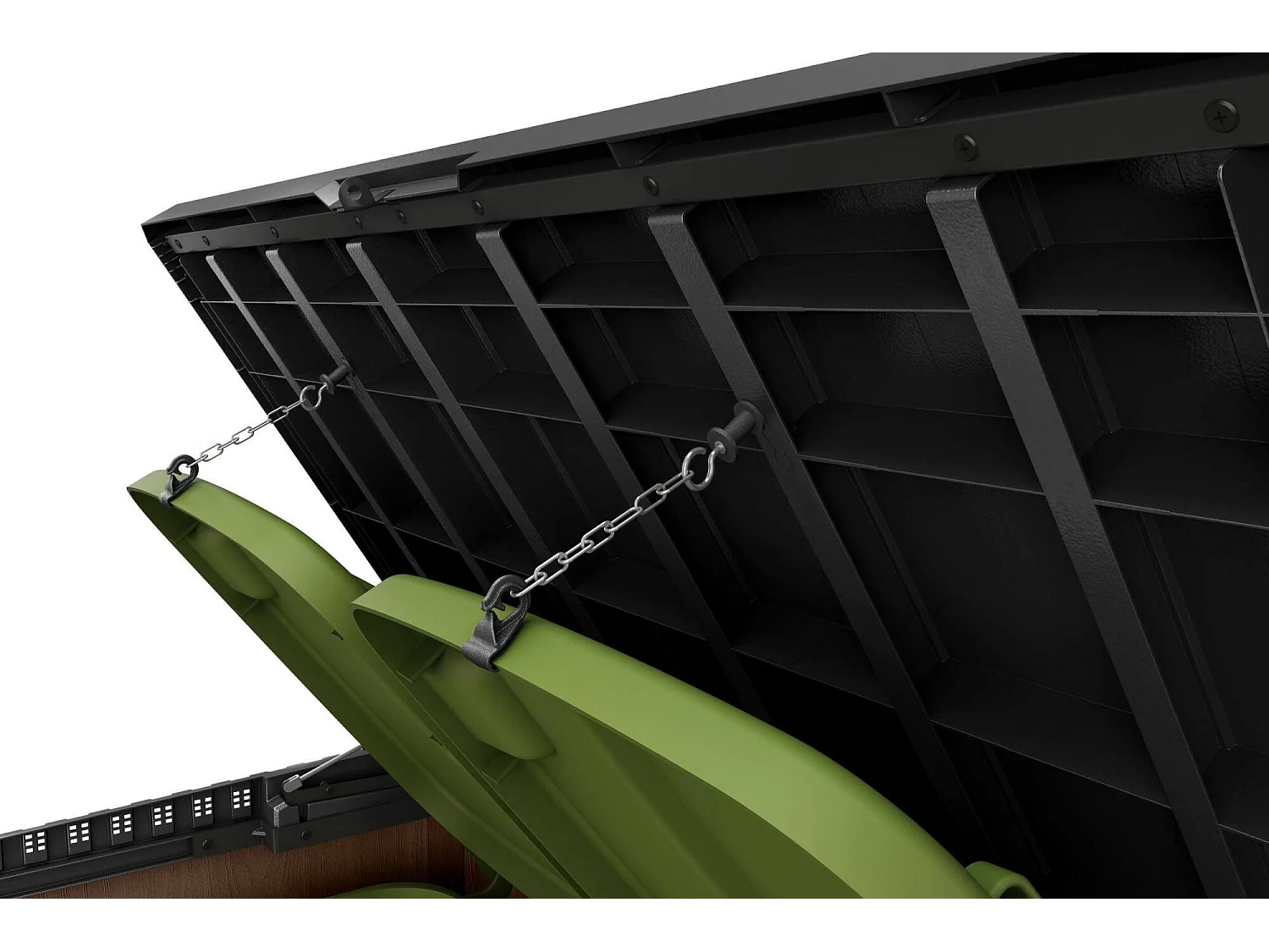 Buitenkast Napanee, één legplank, 140x80x120h cm bruin, tuinkast, 2 deuren, waterdichte gereedschapskast