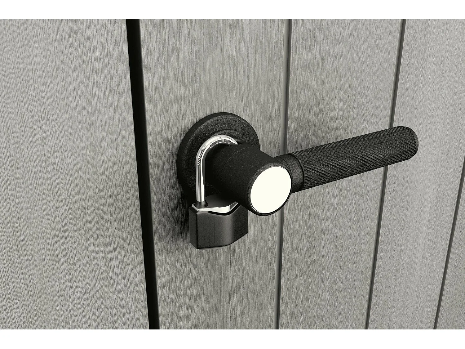 Armario exterior Kindersley, 1 estante, 140x77x120h cm gris, mueble de jardín, 1 puerta, portaherramientas impermeable