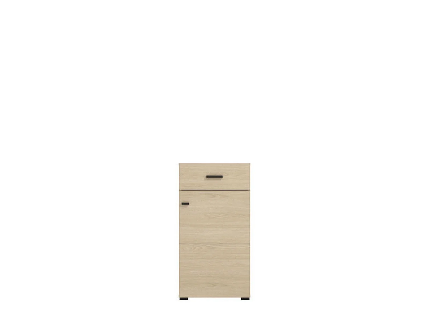 Garderobenmöbel Trevi, eine Schublade, 52x35x98h cm, Eiche hellbraun, 2 Regalböden, eine Tür