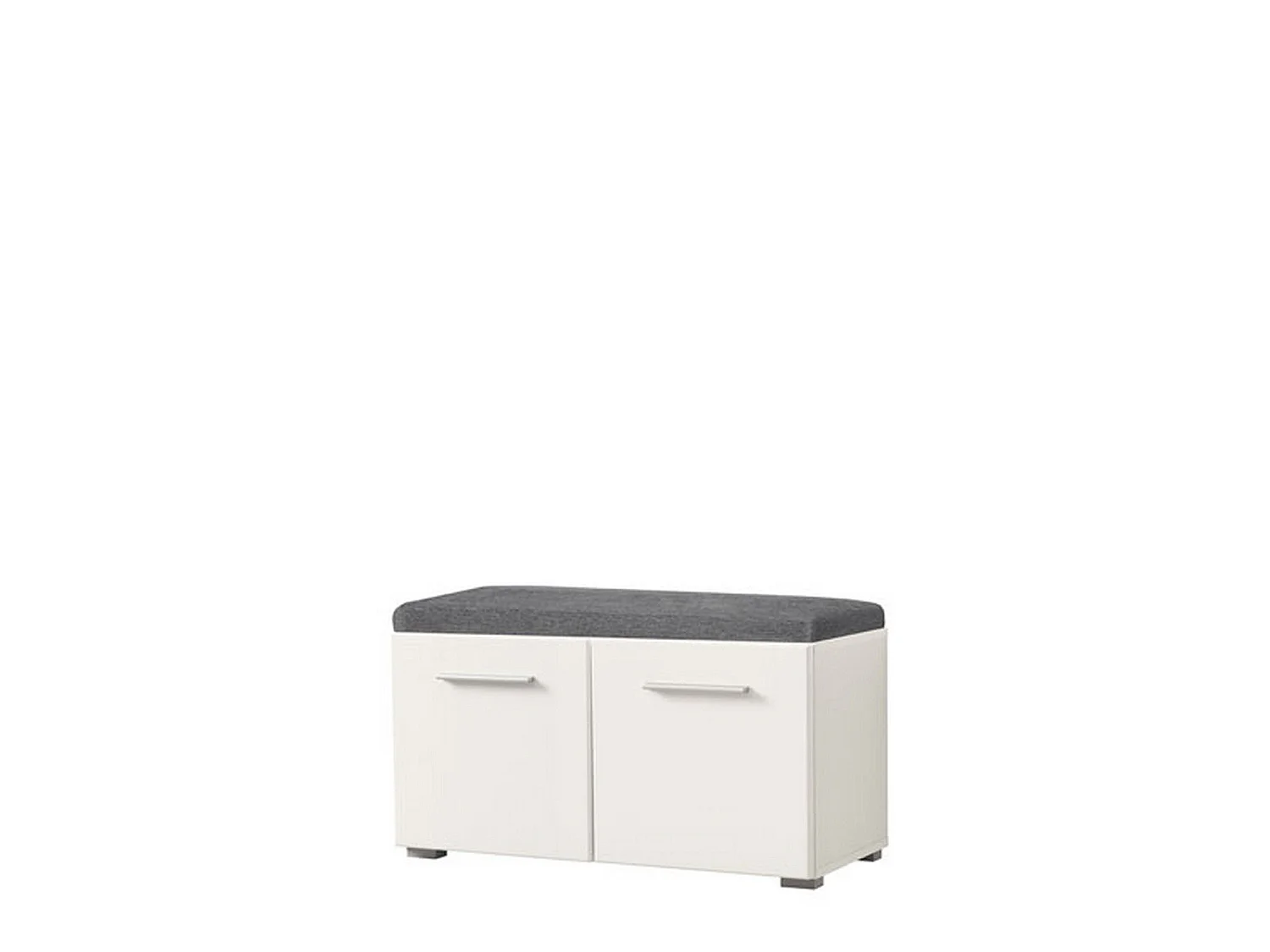 Eingangsmöbel Cannole, 1 Ablage, 79x35x45h cm, Weiß, 2 Türen, 2 Fächer