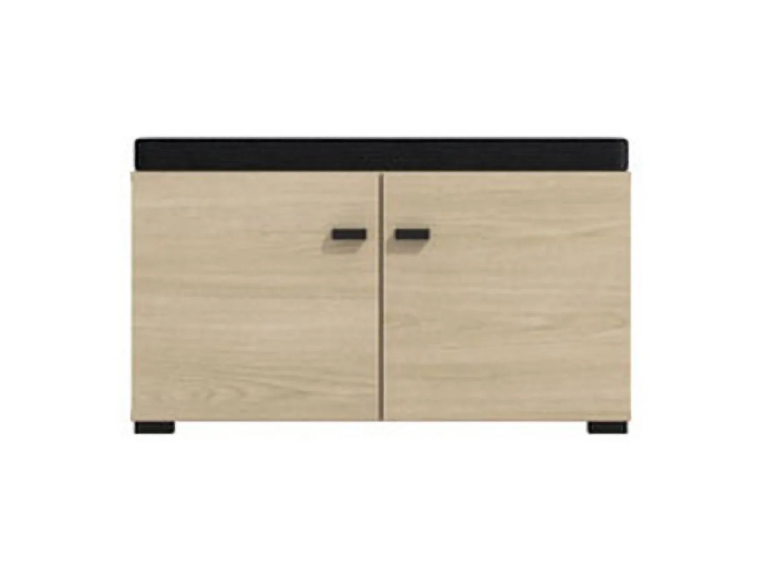 Flurschrank Druento, ein Regal, 77x35x41h cm Eichenbraun, 2 Türen, 2 Fächer