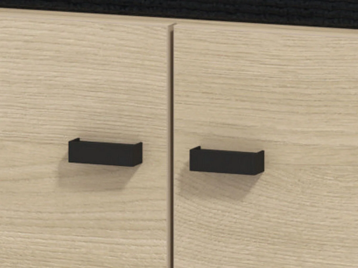 Flurschrank Druento, ein Regal, 77x35x41h cm Eichenbraun, 2 Türen, 2 Fächer
