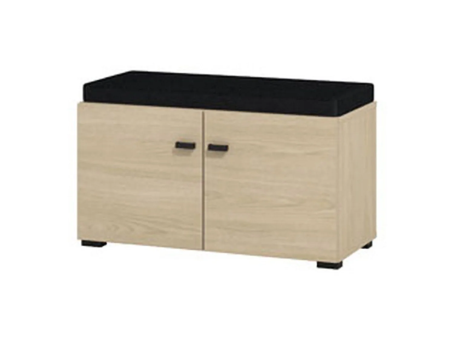 Flurschrank Druento, ein Regal, 77x35x41h cm Eichenbraun, 2 Türen, 2 Fächer