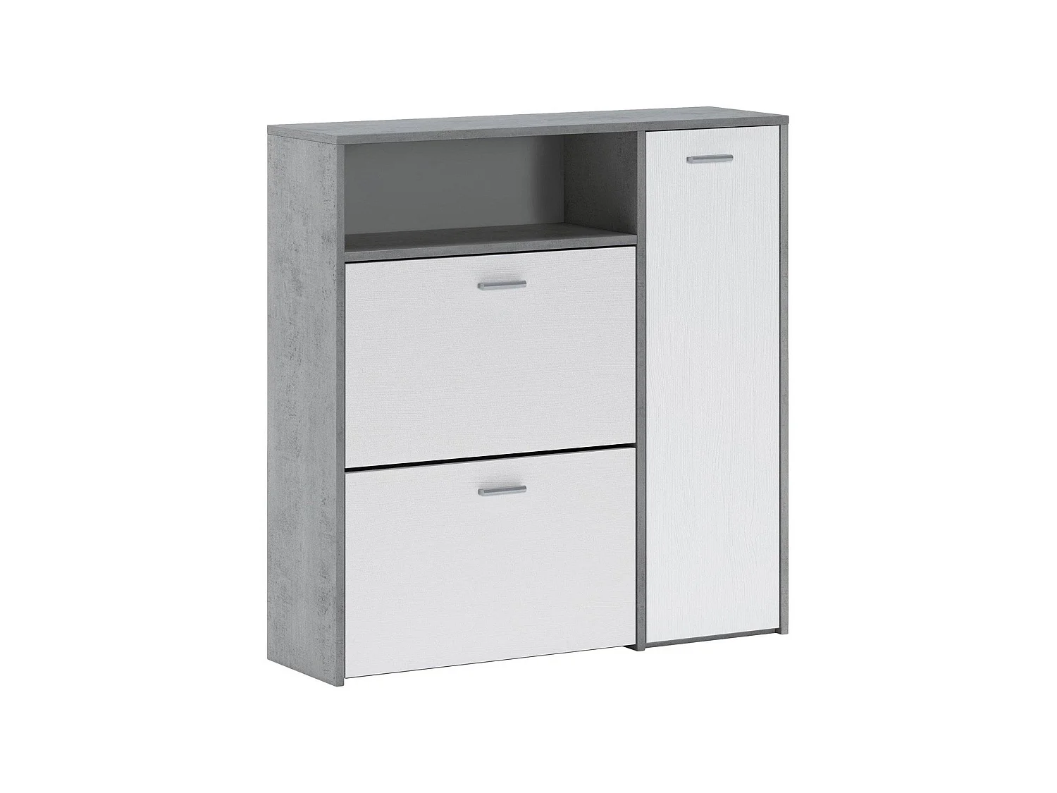 Meuble d'Entrée Dafenagya, 4/5 Paires, 26.6x91.5x94h cm Gris Ciment