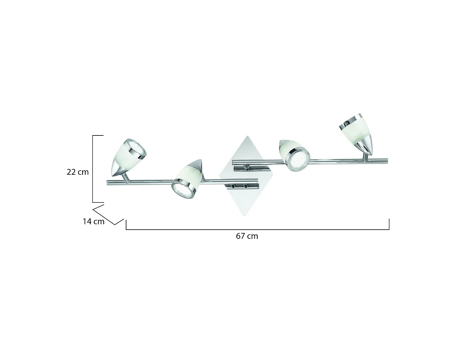 Lampada da Parete Sozzago, Dimmerabile, Argento, Indoor, Colore Struttura Bianco