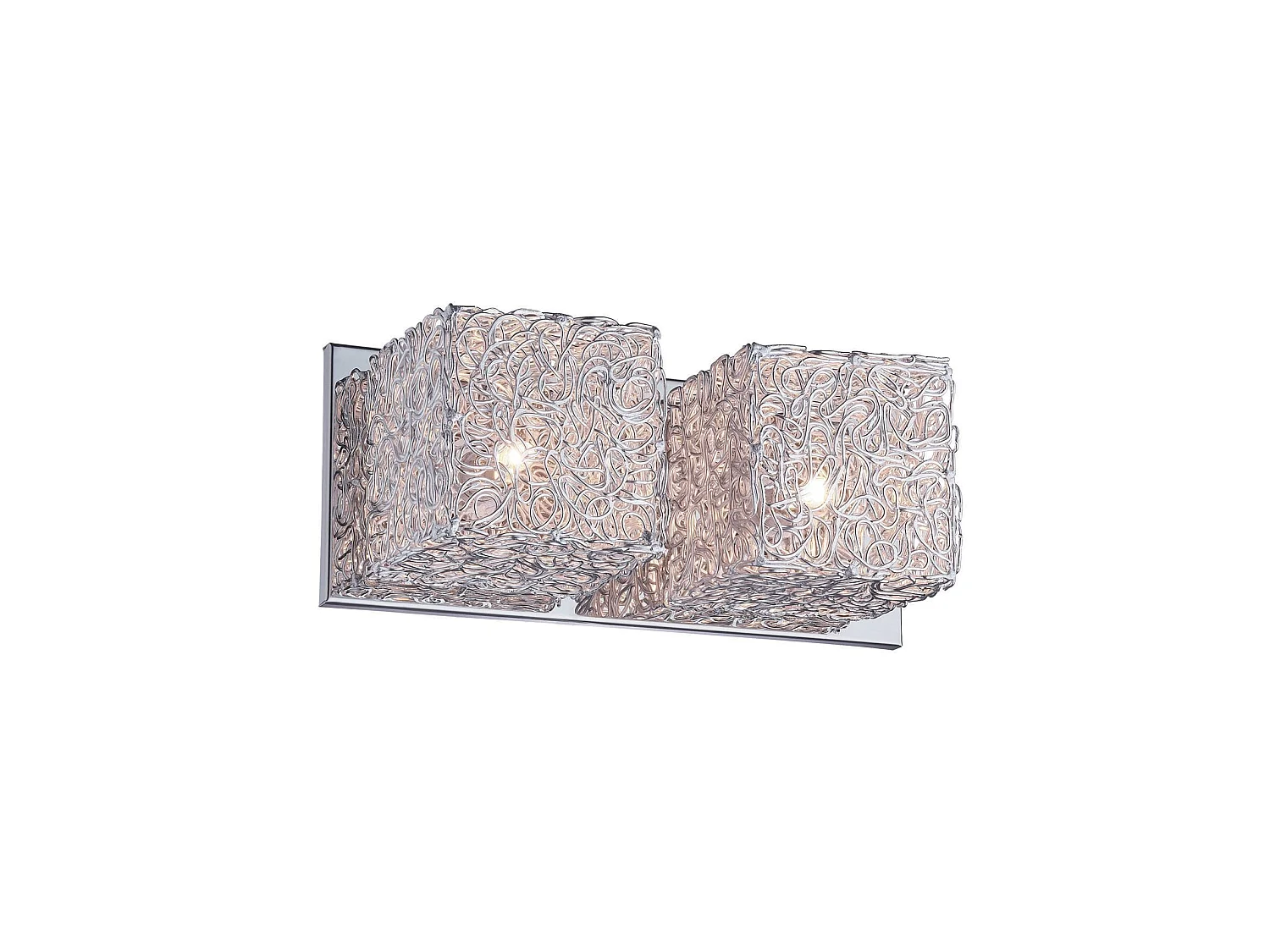 Lampada da Parete Selvino, Materiale Aplique in Metallo, Argento,