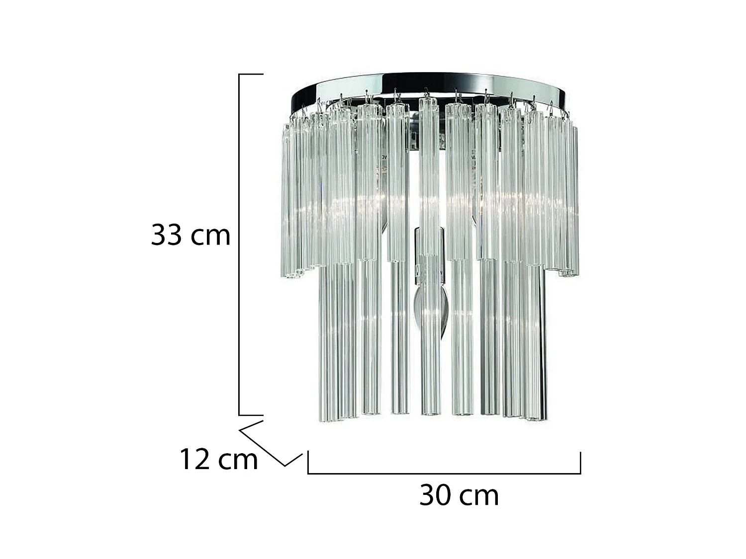 Lampada da Parete Serri, Argento,