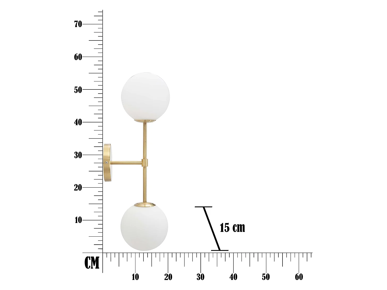 Lampada da Parete Taroud, Necessarie 2 Lampadine, oro, Attacco e14, Indoor