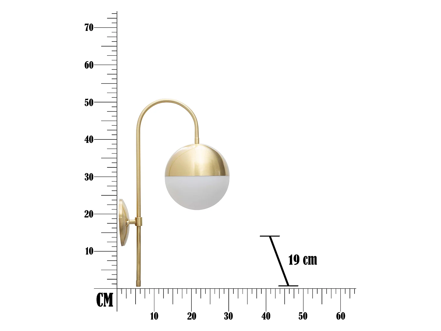 Lampada da Parete Haines, Necessaria 1 Lampadina, oro, Attacco e14, Indoor