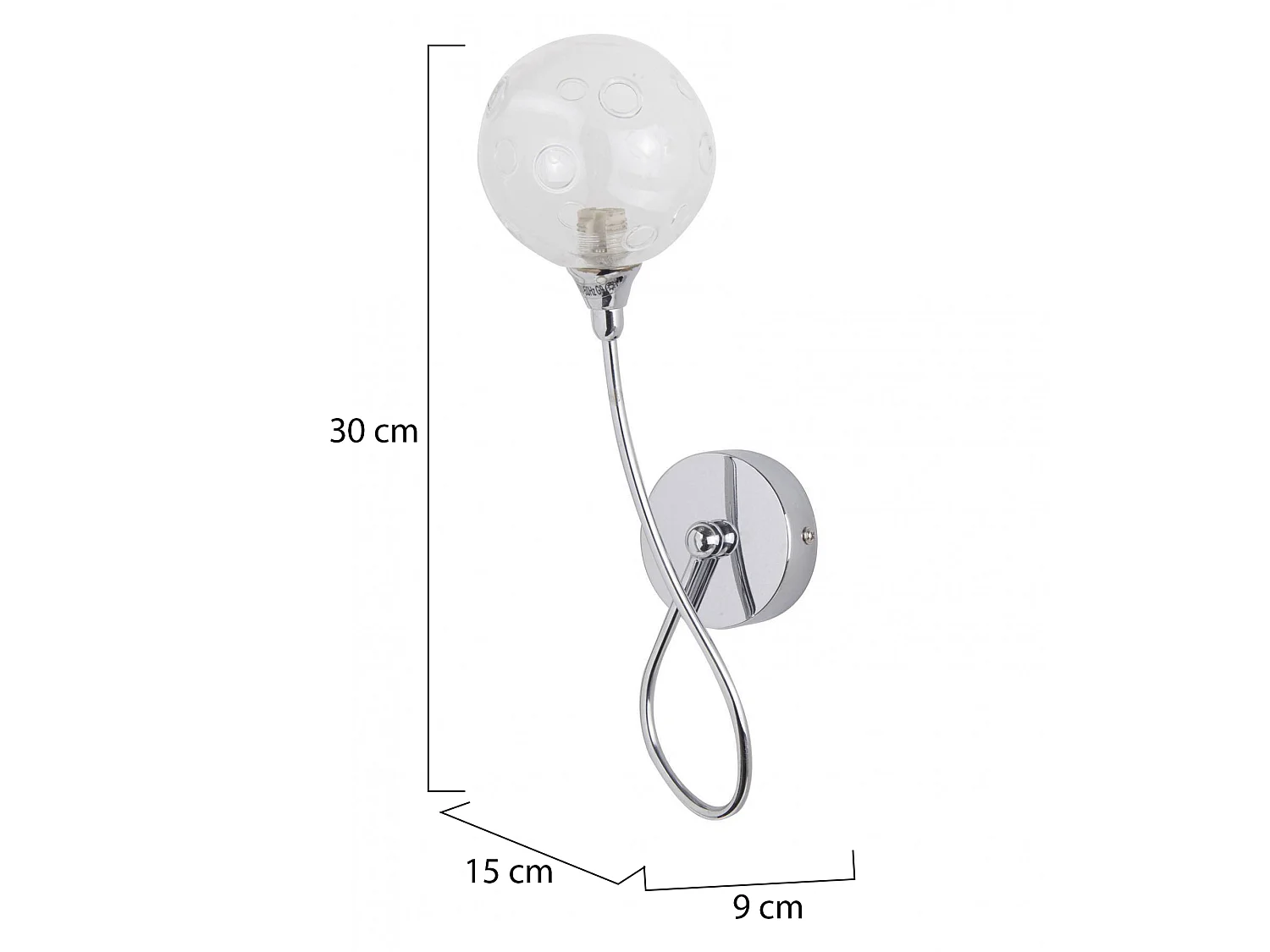 Lampada da Parete Borromeo, Argento,