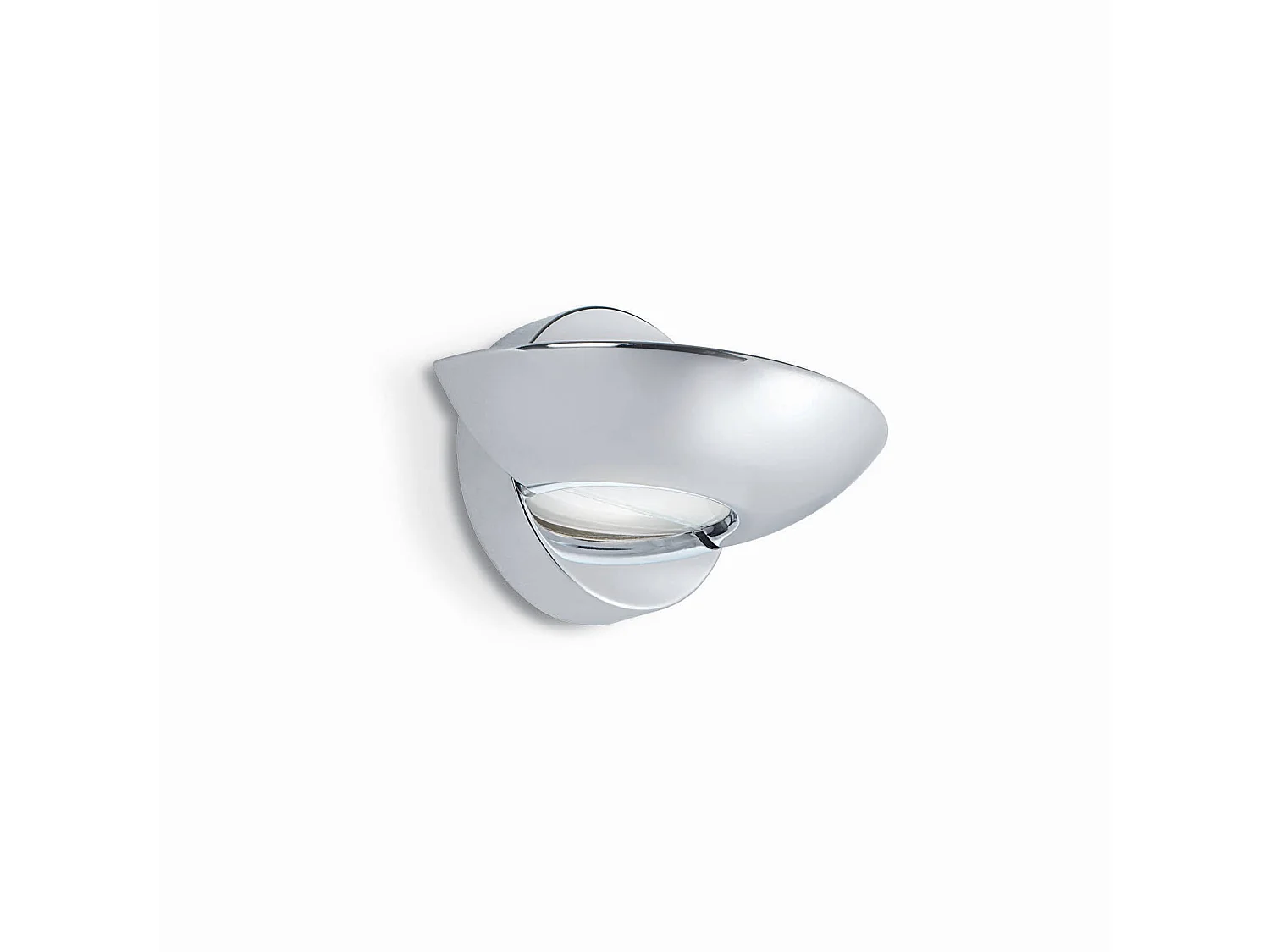 Lampada da Parete Perno, Materiale Struttura in Vetro, Argento,